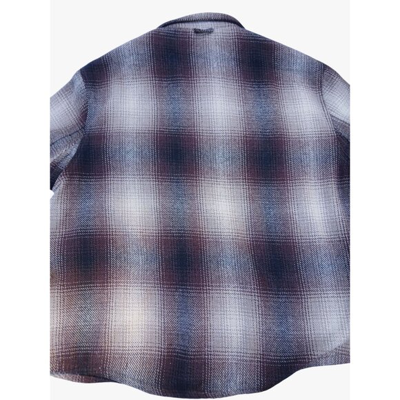 Jachs New York Mens XXL Plaid Button Up Shirt Jacket Brown Tan Shacket Lined - Picture 14 of 16